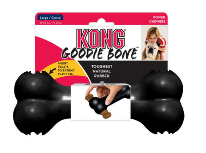 Jouet pour chiens Os Goodie Kong extrême noir