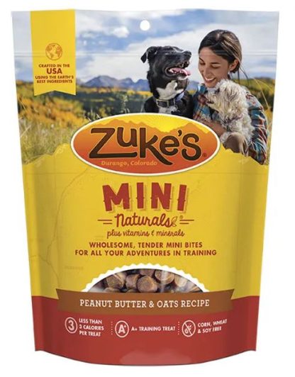 Gâteries pour chiens tendre Mini Naturals au Beurre d'arachide Zuke's 170g