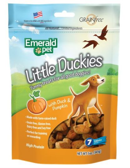 Gâterie pour chien canard et citrouille, Little Duckies Emerald Pet  5oz