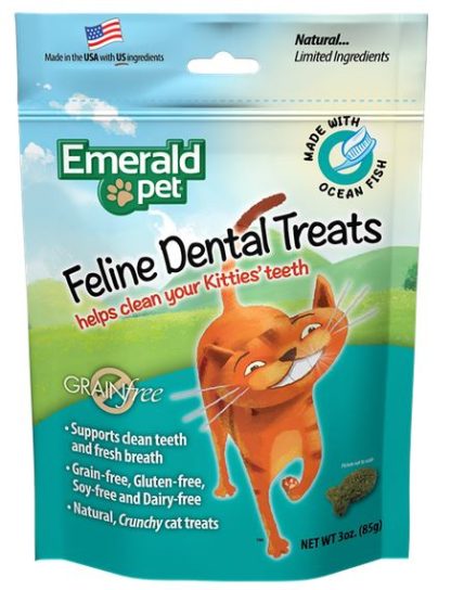 Gâterie dentaire pour chat au poisson de l'océan, Emerald pet 85g