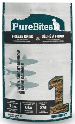 Gâterie pour chats séché à froid, Saveurs Méné. PureBites